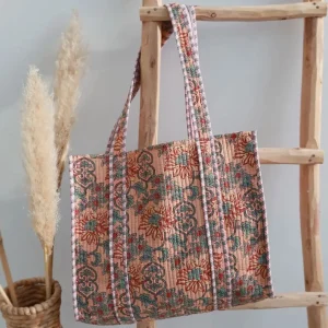ohrangerie Limited Edition | Accessoires<Baumwolltasche, altrosa-türkis