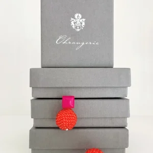 ohrangerie Pinke Stücke | Orange Stücke<Beerenkugeln, aperol mit pinken Jadesteckern