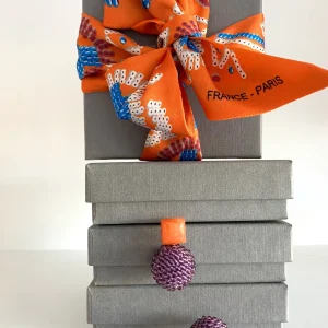 ohrangerie Limited Edition | Ohrringe Aus Schmuckstein<Beerenkugeln, lila mit orangen Jadesteckern