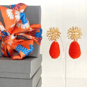 ohrangerie Orange Stücke | Beeren<Beerentropfen, aperol mit Korallenstecker