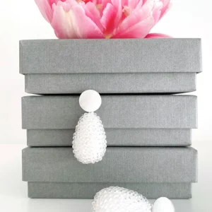 ohrangerie Weiße Stücke | Hochzeitsohrringe<Beerentropfen, weiß