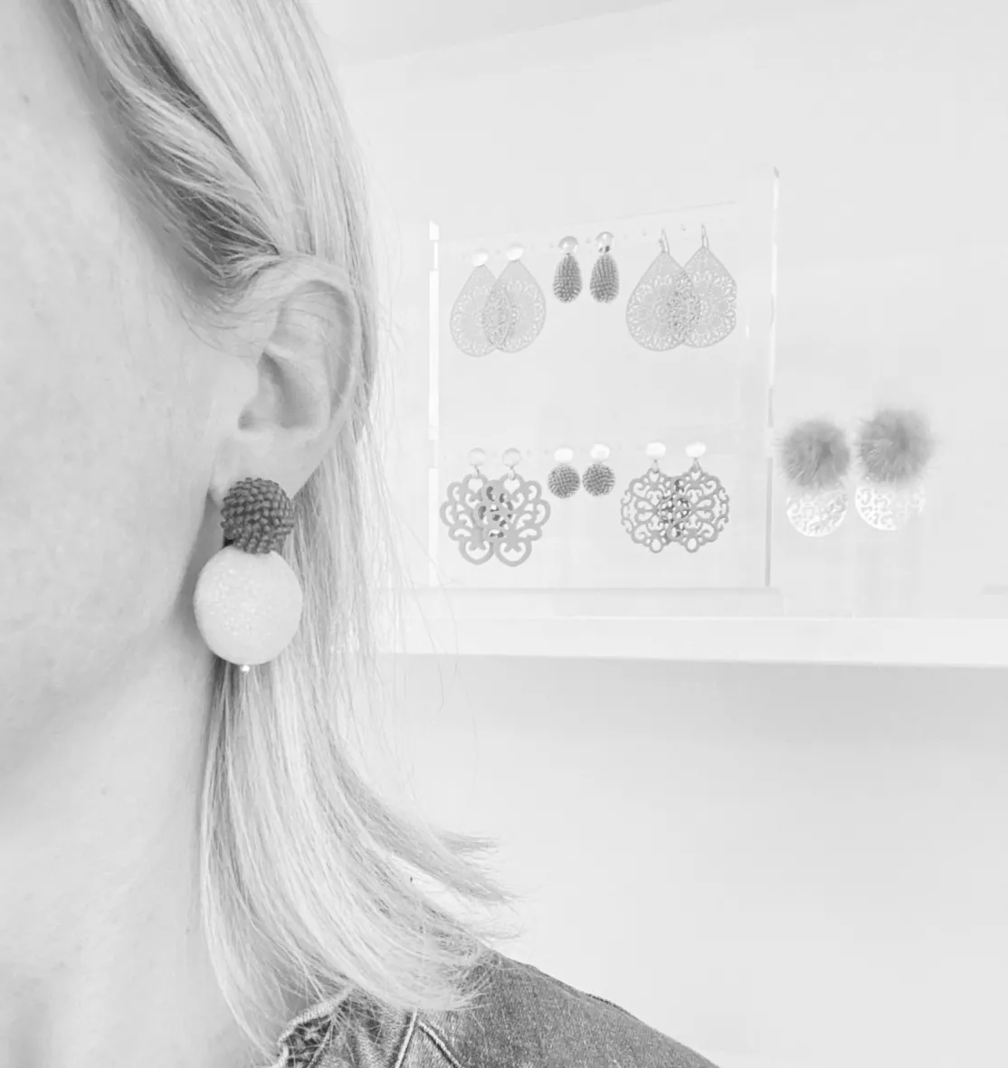 ohrangerie Clips | Türkise Stücke<Clips aus Rochenleder mit Halbedelstein in türkis