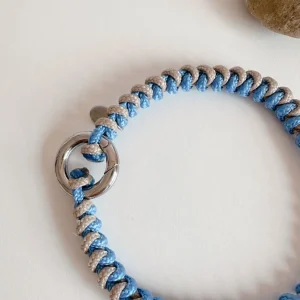 ohrangerie Limited Edition | Erdige Stücke<Geknüpftes Armband aus Segeltau, himmelblau/beige