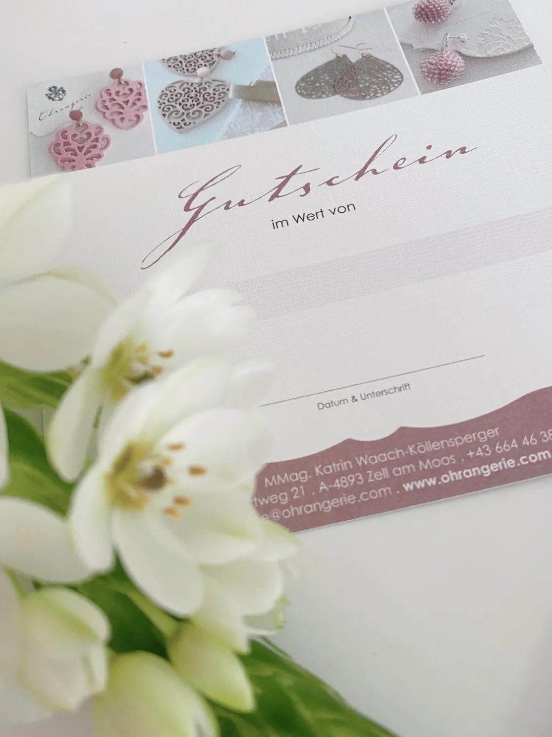 ohrangerie Valentinstag<Geschenkgutschein, 10 EUR