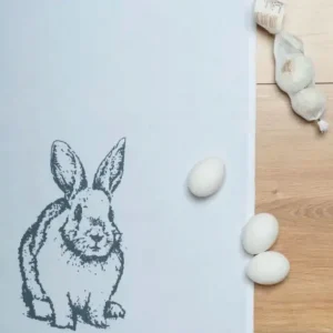 ohrangerie Graue Stücke | Ohrangerie Home<Geschirrtuch, "Hase", grau