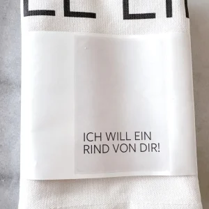 ohrangerie Graue Stücke | Ohrangerie Home<Geschirrtuch, "Ich will ein Rind von dir", grau