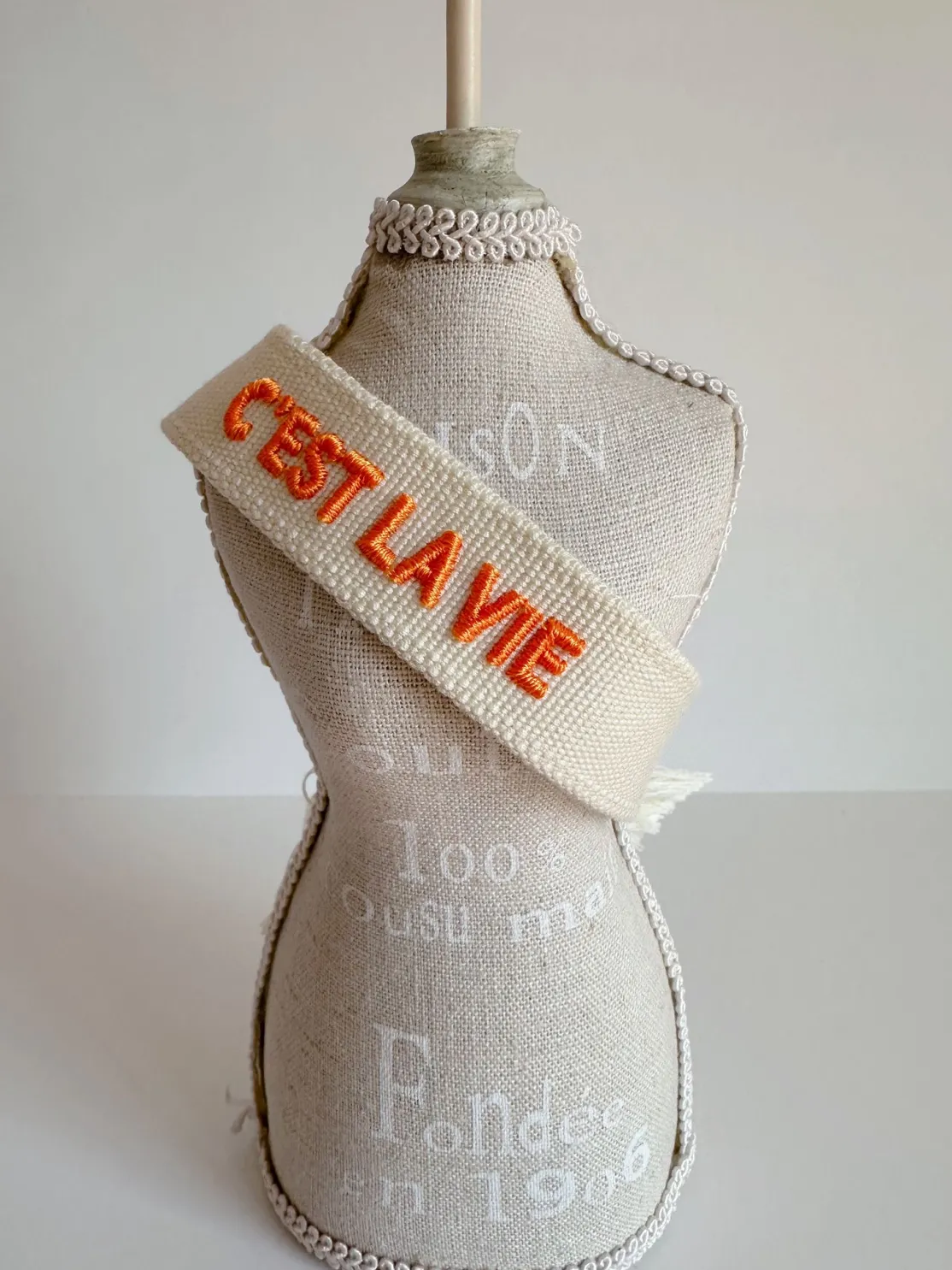 ohrangerie Limited Edition | Orange Stücke<Gewebtes Armband "C'est la vie", creme/orange