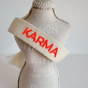 ohrangerie Limited Edition | Orange Stücke<Gewebtes Armband "Karma", creme/neonorange