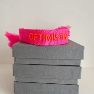 ohrangerie Limited Edition | Pinke Stücke<Gewebtes Armband "Optimistin", neon pink/orange