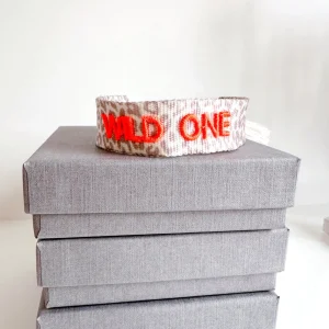 ohrangerie Limited Edition | Orange Stücke<Gewebtes Armband "WILD ONE", leo/neon orange