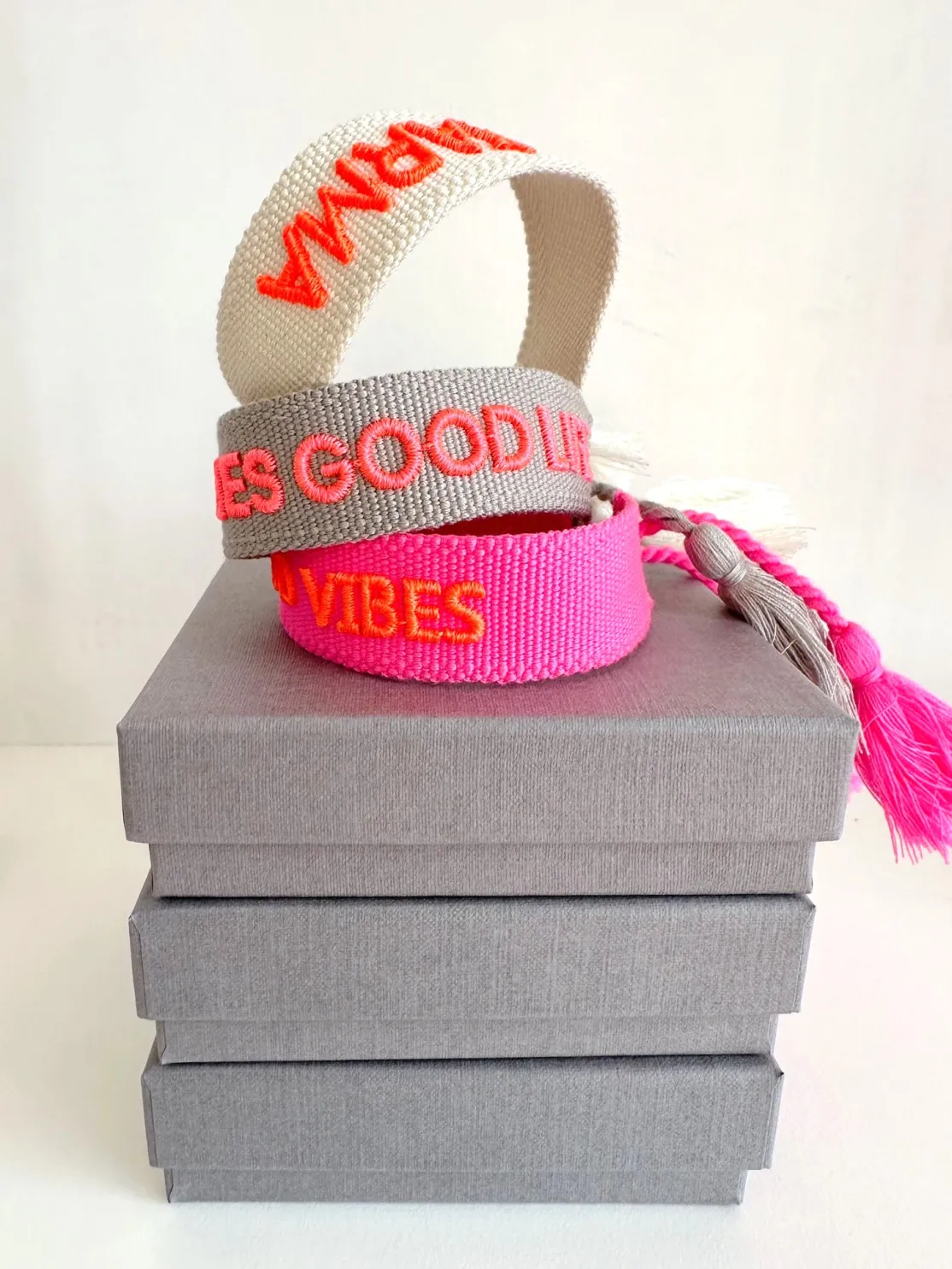 ohrangerie Limited Edition | Orange Stücke<Gewebtes Armband "WILD ONE", leo/neon orange