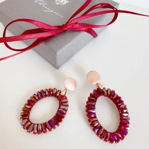 ohrangerie Limited Edition | Rosa Stücke<Glitzerflitzer, bordeauxrot
