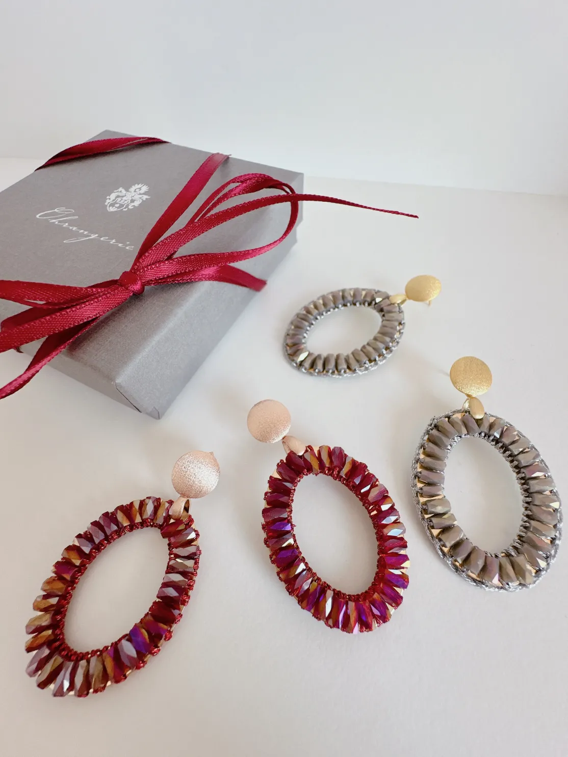 ohrangerie Limited Edition | Rosa Stücke<Glitzerflitzer, bordeauxrot