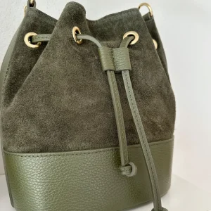 ohrangerie Limited Edition | Grüne Stücke<Lederbeutel mit Crossbodyriemen, olive