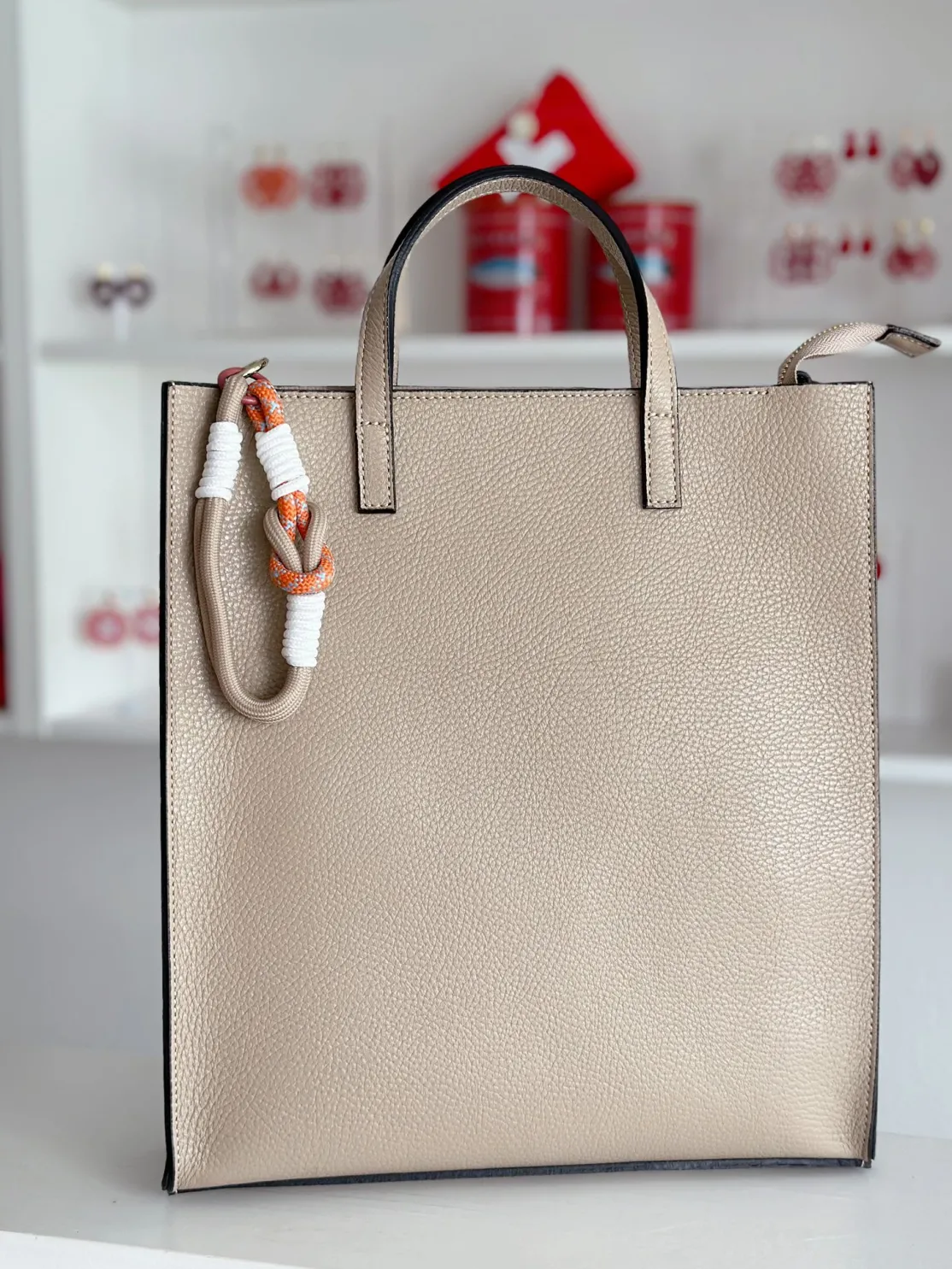 ohrangerie Erdige Stücke | Accessoires<Ledershopper, sand