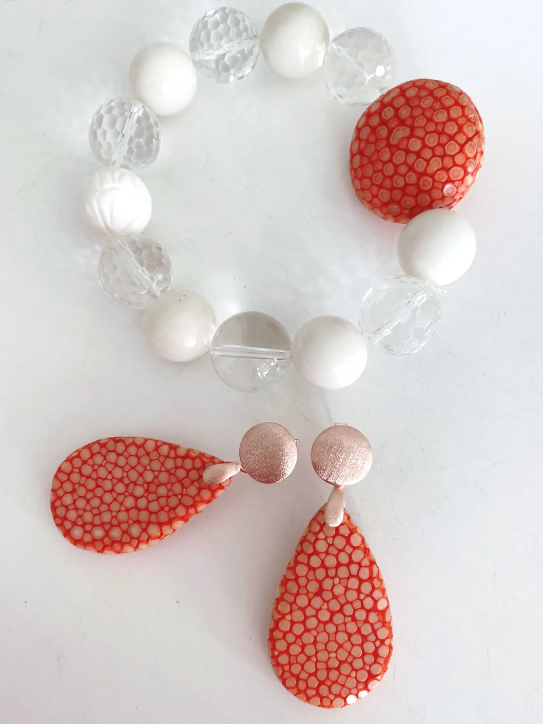 ohrangerie Orange Stücke | Ohrringe Aus Rochenleder<Ohrringe aus Rochenleder, orange
