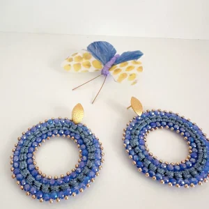 ohrangerie Blaue Stücke | Valentinstag<Orientalische Rose, himmelblau
