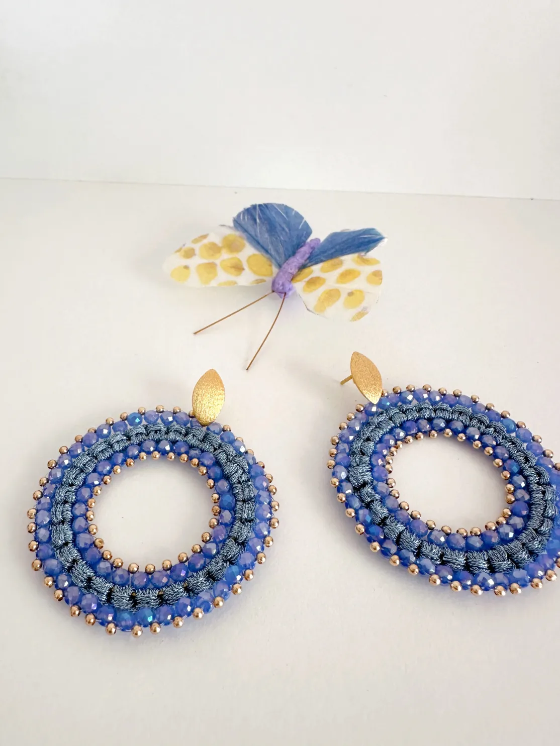 ohrangerie Blaue Stücke | Valentinstag<Orientalische Rose, himmelblau