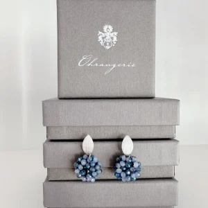 ohrangerie Blaue Stücke | Ohrringe Aus Glaskristallen<Pompons, oxfordblau