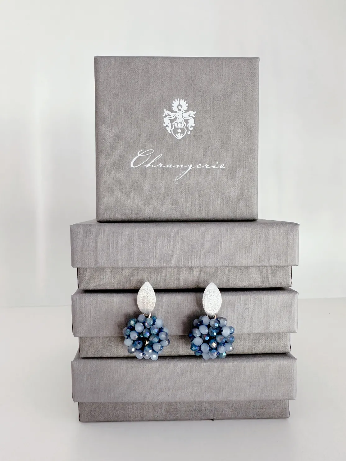 ohrangerie Blaue Stücke | Ohrringe Aus Glaskristallen<Pompons, oxfordblau