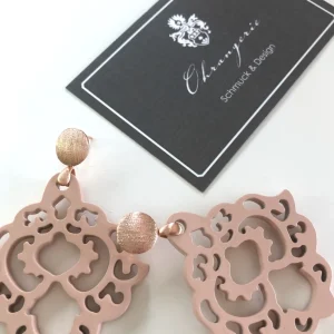 ohrangerie Ohrringe Aus Horn<"Glockenblume" aus Horn, nude