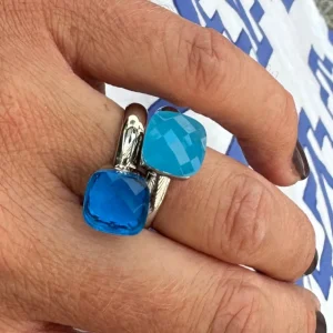 ohrangerie Türkise Stücke | Blaue Stücke<Ring, türkis silber