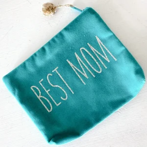 ohrangerie Türkise Stücke | Accessoires<Samttascherl, türkis "Best Mom", klein