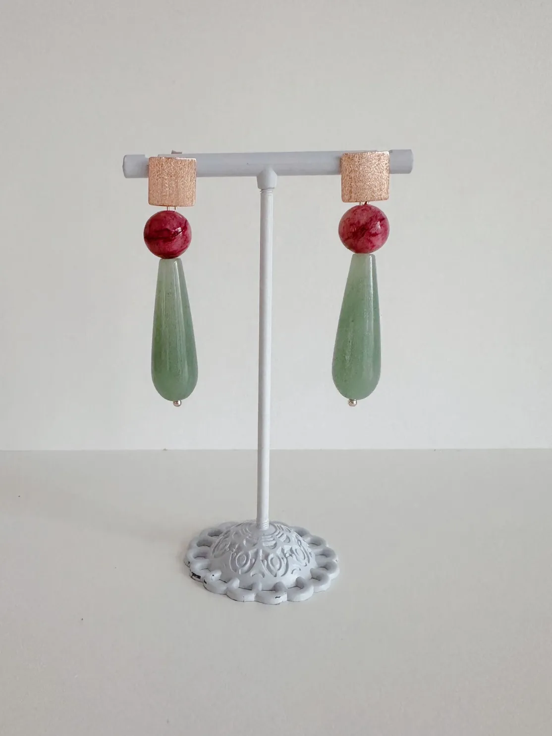 ohrangerie Limited Edition | Grüne Stücke<Tropfen aus Jade mit Cherryquarz